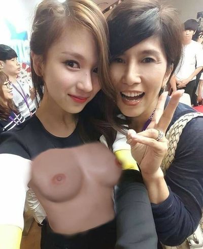 Mina - shows tits